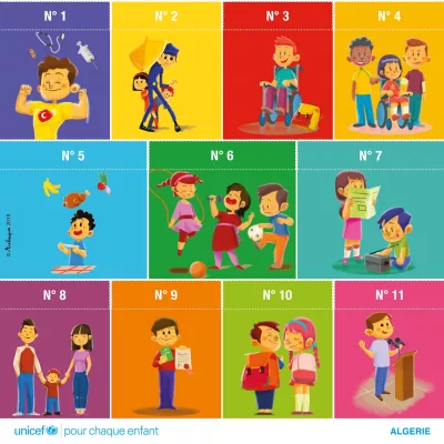 Des illustrations sur les principaux droits de l'enfant