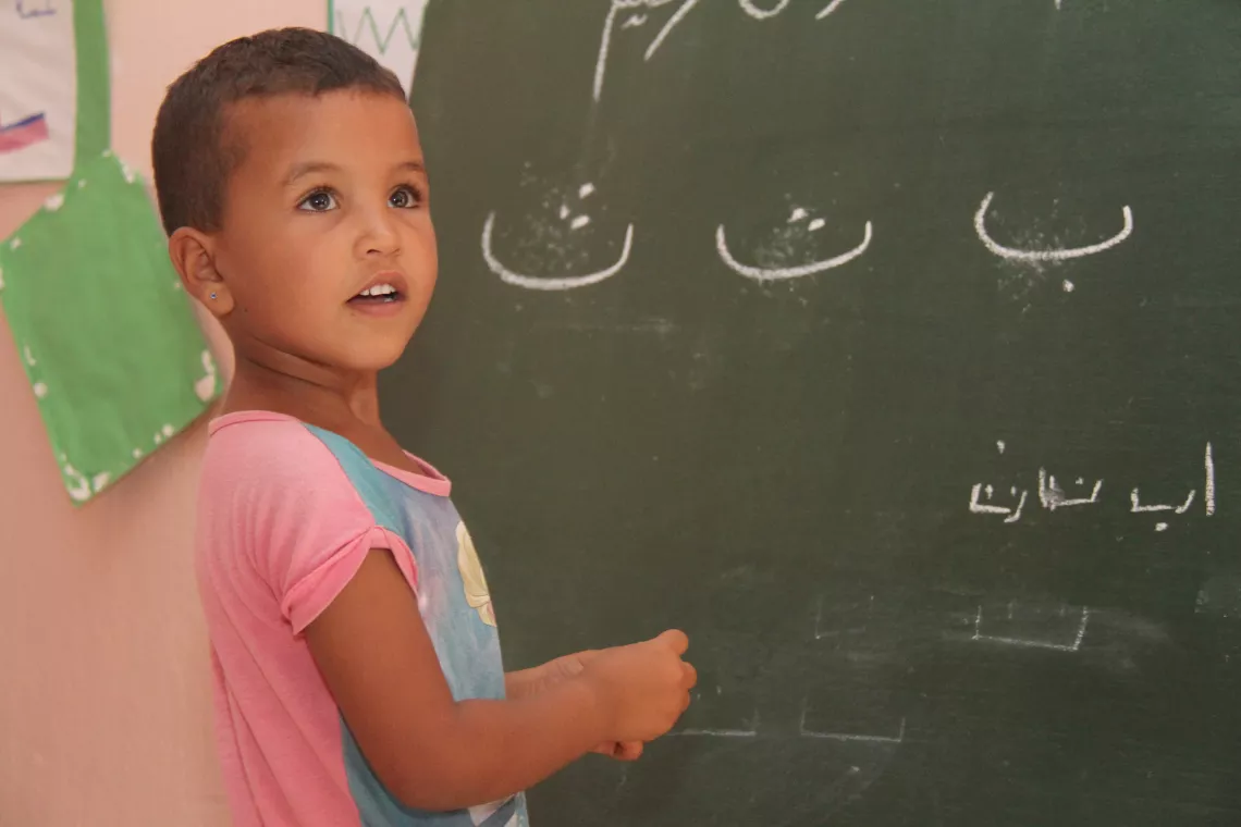 Écolière dans les camps de réfugies sahraouis 