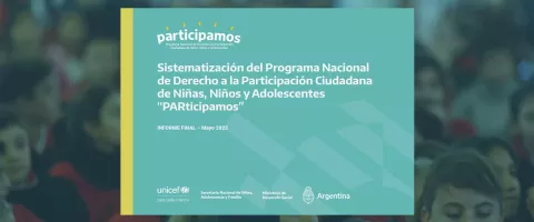 Portada Sistematización del Programa Nacional de Derecho a la Participación Ciudadana de NNyA