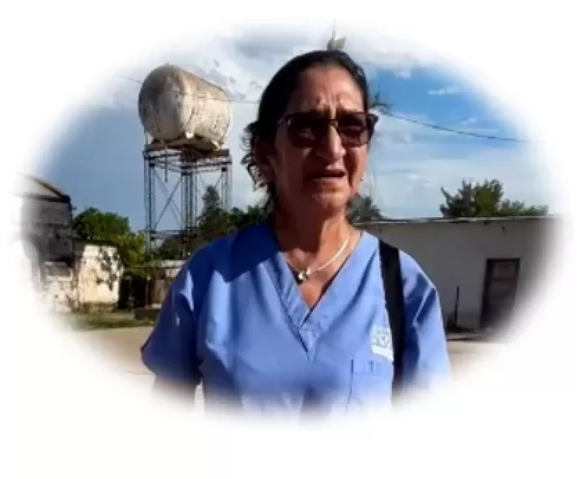 Miriam Maldonado, supervisora del programa de agentes sanitarios en Colonia Santa Rosa