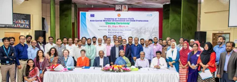 The Department of Social Services (DSS) and UNICEF jointly completed a 3-day long orientation Training of Trainers (ToT) in Dhaka for the social workers.