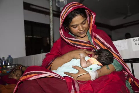 A breastfeeding mother. Bangladesh
