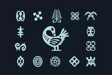 Desenho com diversos símbolos