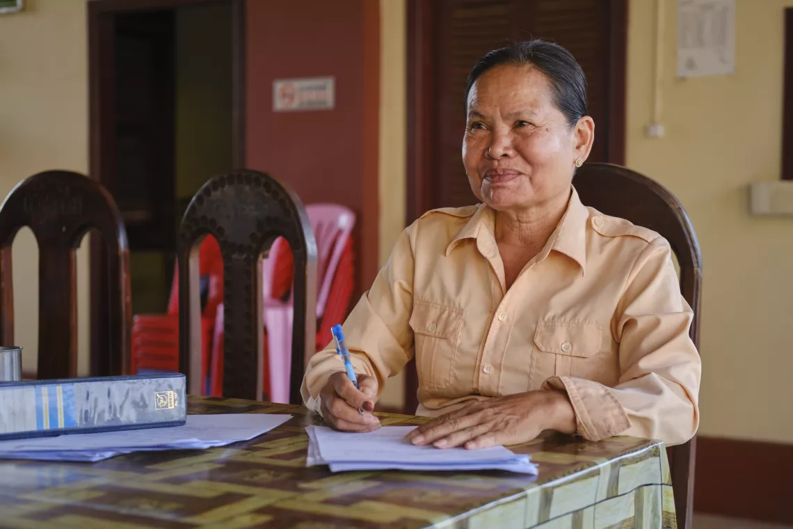 Phun Mom, CCWC focal point in Kouleap commune, says that since they accelerated efforts towards becoming an ODF commune, they’ve seen the health of children substantially improve and school dropouts reduce 