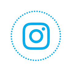 Icono de Instagram en color cyan
