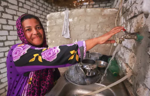 UNICEF and the Baxter International Foundation partner to protect the health of children in Egypt by expanding access to safe water and sanitation