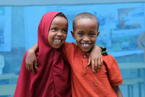 Children of Qoloji Primary School in Somali region