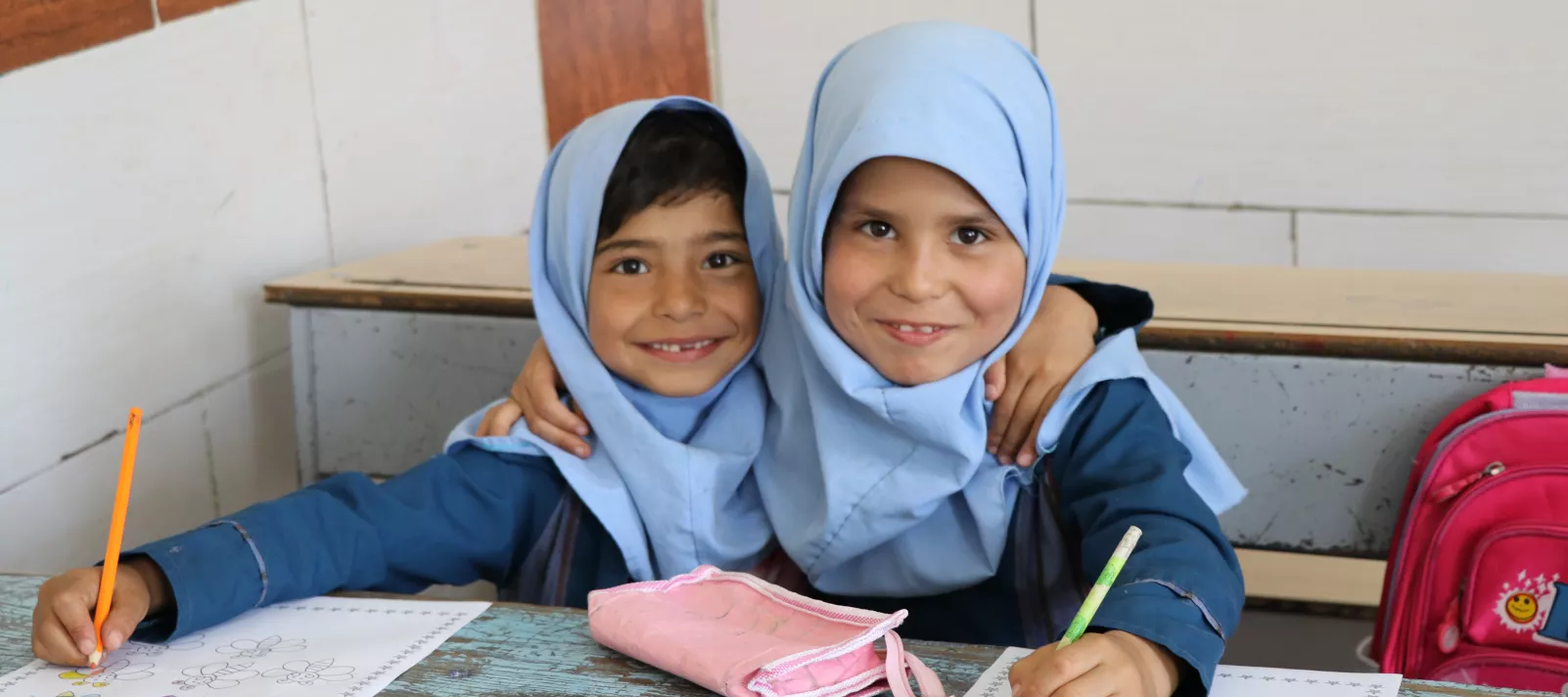 two girl students in Iran