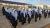 Students at Taqrouteen School line up for morning assembly infront of the new classrooms, ready to learn in their improved school facilities. Photo: ©UNICEF/Wadi Otbah/2023/Abdullah Hussein