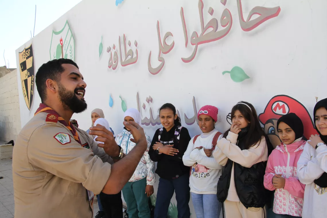 Mr. Islam Al-Senussi, the Scouts and Guides team leader