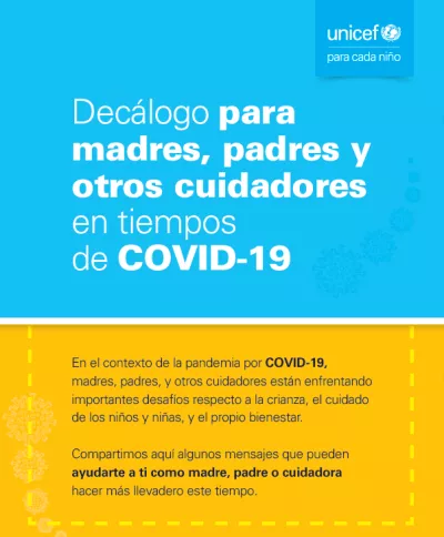 Decálogo para madres, padres y cuidadores en tiempos de COVID-19