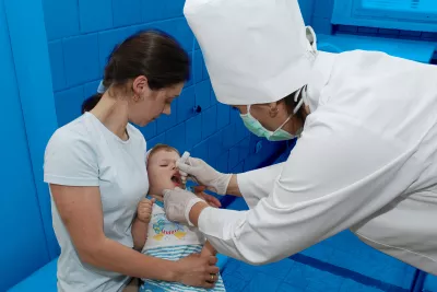 a child getting immunized Moldova
