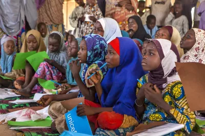 Children at a learning centre in northeast Nigeria