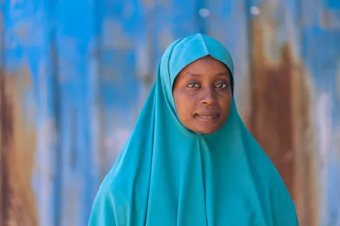 Aisha Muhammed, 28, a mother of 3 is a hygiene promoter at G.S.S.S IDP camp