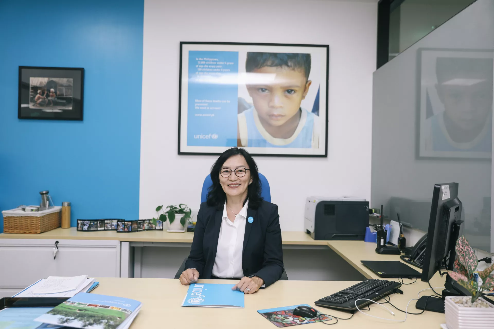 UNICEF Philippines Representative Oyunsaikhan Dendevnorov in her office