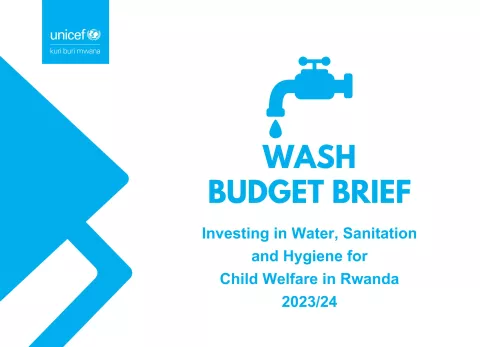 Design of cover Page Budget Brief on WASH
