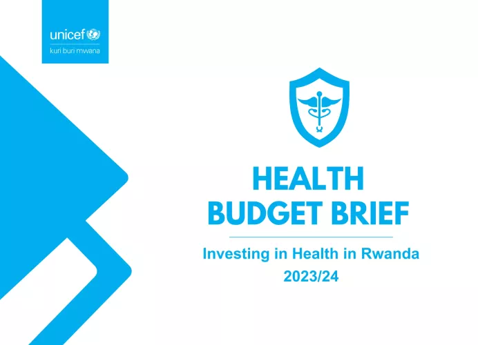 Design of cover Page Budget Brief on Health