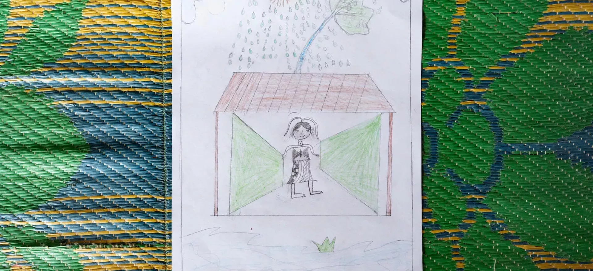 Bangladesh. A child’s drawing on the theme of “What do you want to be when you grow up?” is pictured at a Multi-Purpose Centre in a Rohingya refugee camp in Cox’s Bazar.