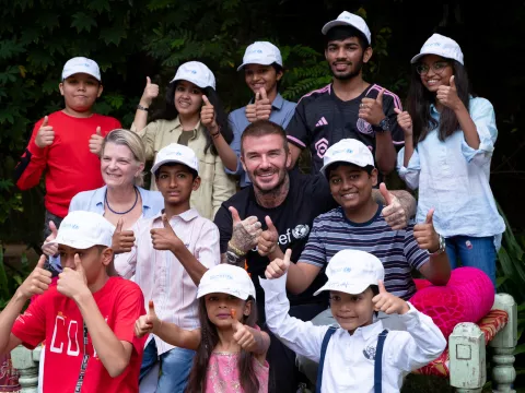 UNICEF Goodwill Ambassador David Beckham visits India 