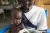 A child in Juba, South Sudan, is checked for malnourishment.