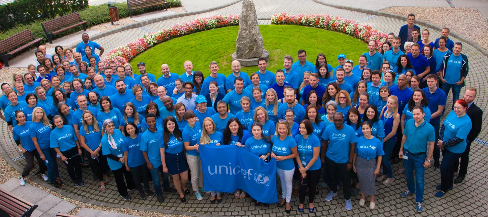 GSSC staff on United Nations Staff Day. The UNICEF Global Shared Services Centre (GSSC), located in central Budapest, opened in 2015. 