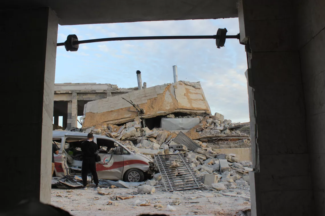 Syria. Kafr Nubl surgical hospital, in Idlib Governate, lies in ruins following attacks in May 2019.