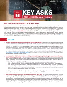 SDG 4 Issue Brief