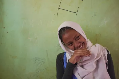 girls, smiles, Sudan, UNICEF