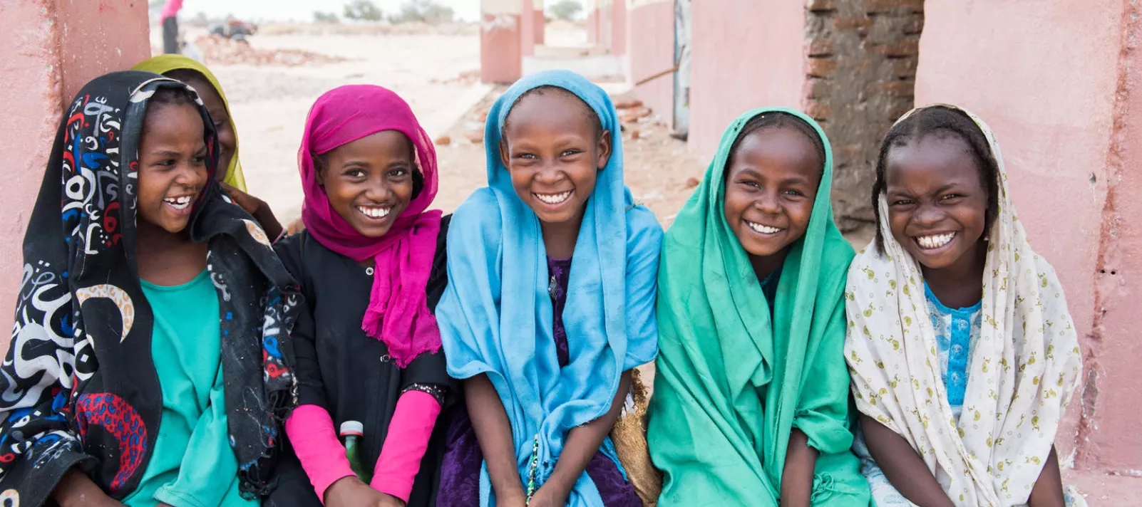 girls, smiles, Sudan, UNICEF, education, learning