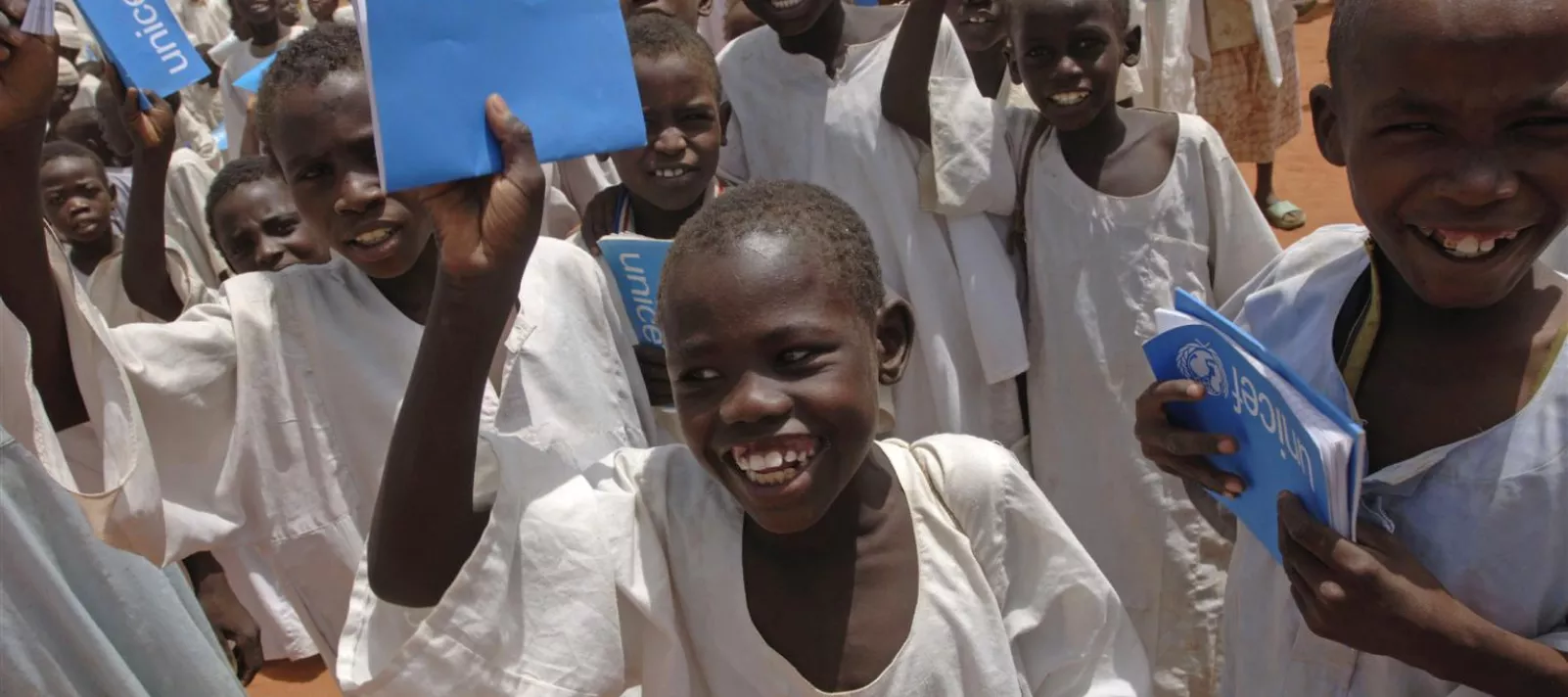 girls, boys, smiles, Sudan, UNICEF