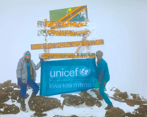Nancy and Gaudence Summit Kilimanjaro WCD 2023