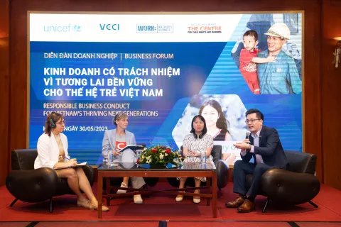 A Child Rights and Business Forum has been organized today in Ha Noi by UNICEF Viet Nam and the Viet Nam Chamber of Commerce and Industry (VCCI)