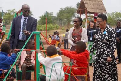 UNICEF officially handing over two Community-Based Integrated Early Childhood Development (ECD) Hubs, locally called Insakas in Chongwe District