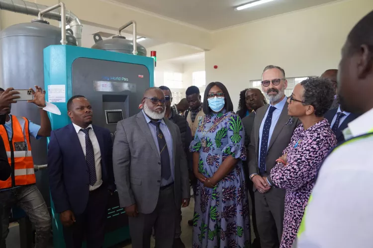 Handover of the newly established oxygen plant at Kitwe Teaching Hospital