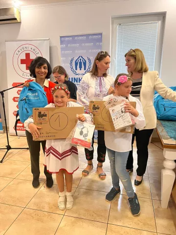 UNICEF and UNHCR paid a visit to Ukrainian refugees in Medjugorje 