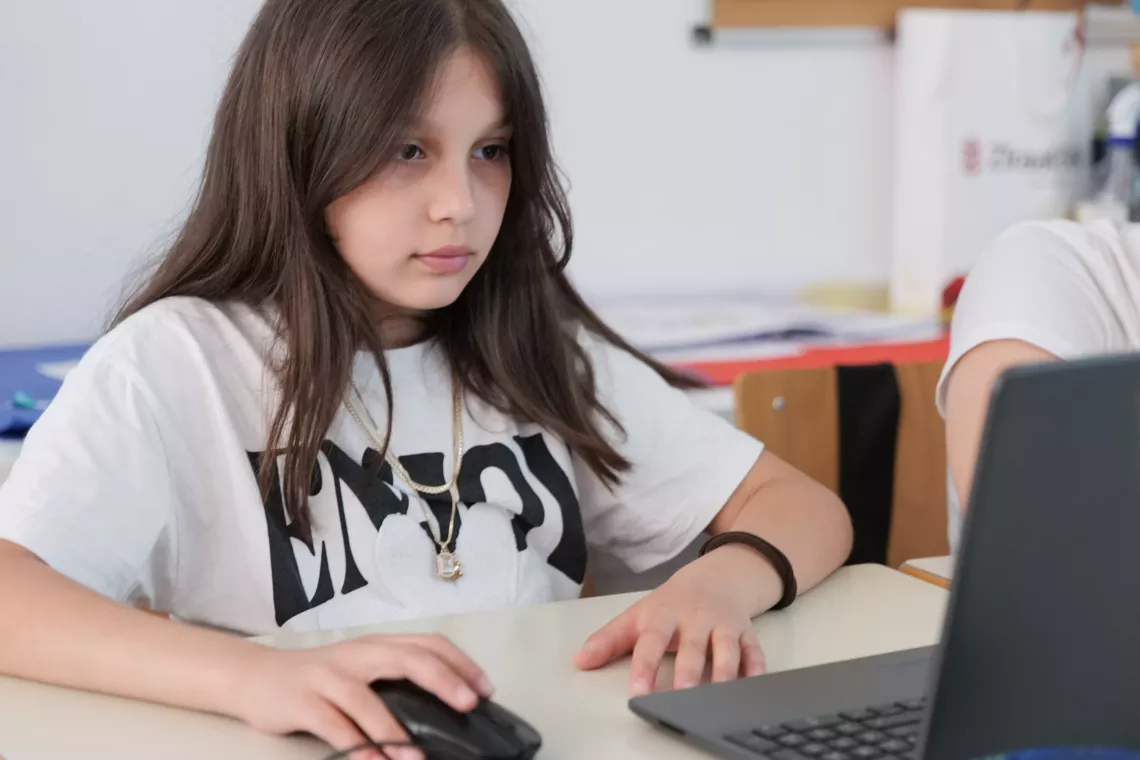 U Bosni i Hercegovini (BiH) približno 14.000 učenika u više od 500 škola nema pristup internetu. Time se onemogućava pristup ključnim informacijama i online učenju, što je u suprotnosti s članovima 28. i 29. Konvencije o pravima djeteta.  Digitalni samit Zapadnog Balkana 2023., održan u oktobru u BiH, bio je platforma na kojoj je UNICEF, zajedno s nastavnicima i učenicima, vlastima, međunarodnim partnerima i privatnim sektorom, uspostavio saradnju radi većih ulaganja u digitalnu transformaciju u obrazovanju