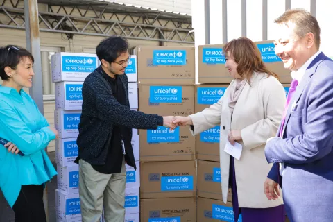 UNICEF delivered personal protective equipment to the Ministry of Health of Kyrgyzstan 