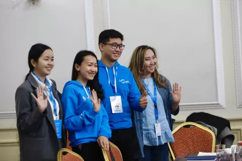 volunteers at the conference