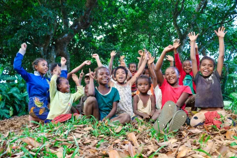 Enfants dans le Sud Est de Madagascar