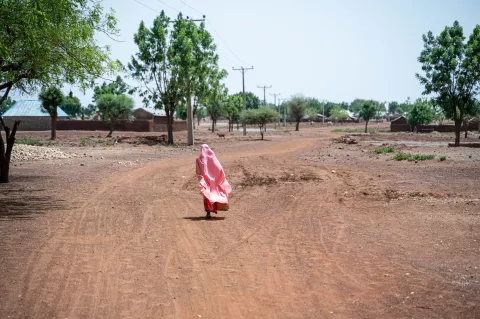 Mariam walking far to get water