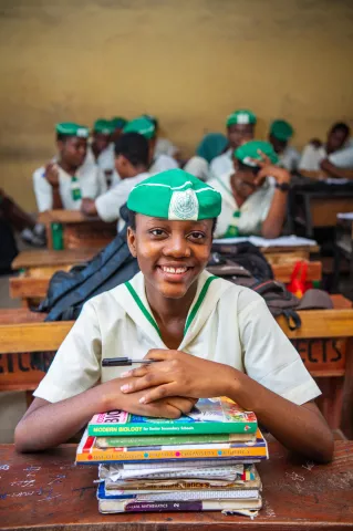 Marvellous Emmanuel is a fifteen-year-old student at New Era Girls Senior Secondary School in Surulere, Lagos.