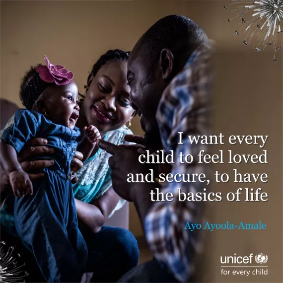 I want every child to feel loved and secure, to have the basics of life