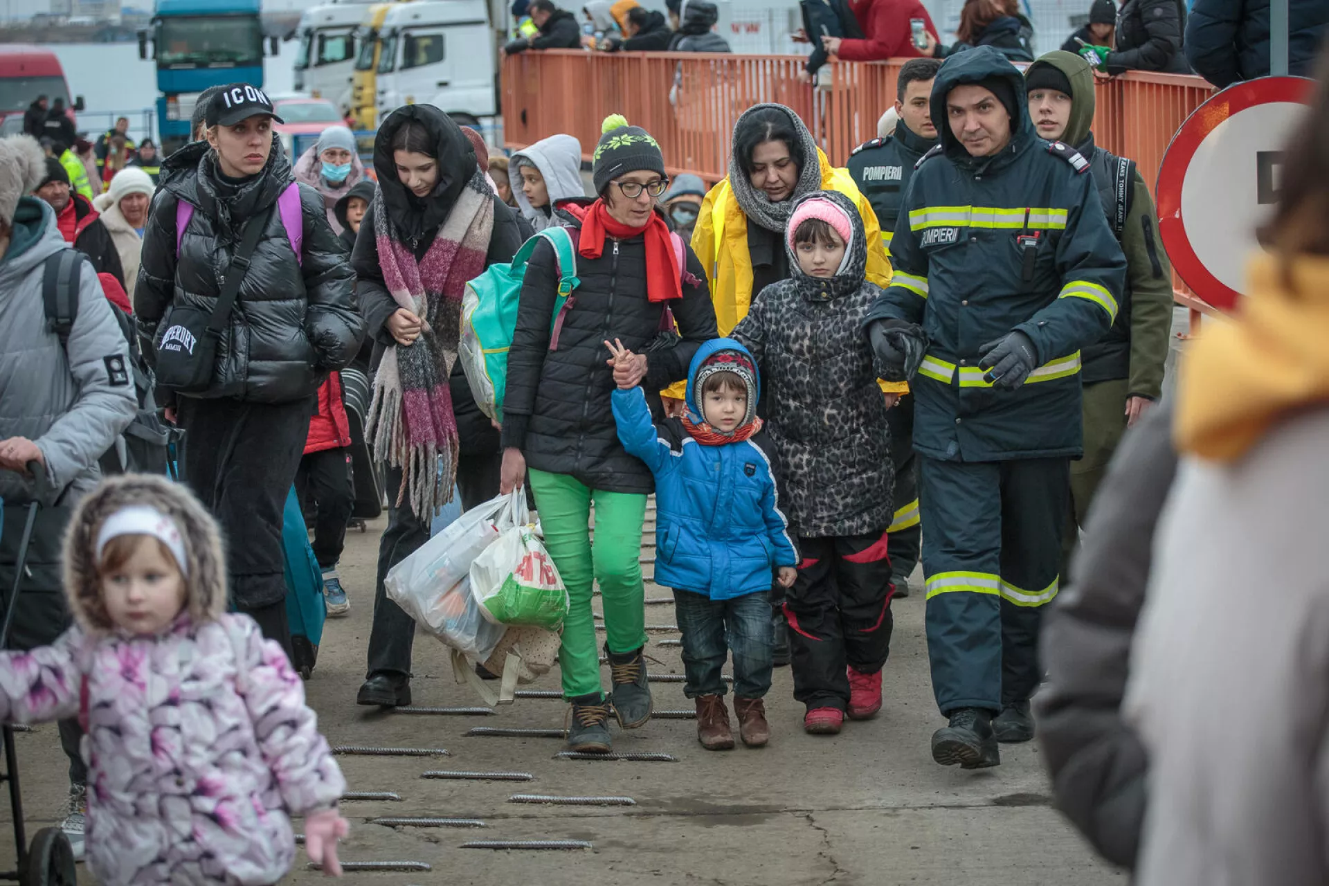 The ferry is bringing thousands of refugees from Ukraine, every single day, at the Isaccea border cross.