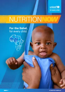 Cover of a report featuring a baby being weighed 
